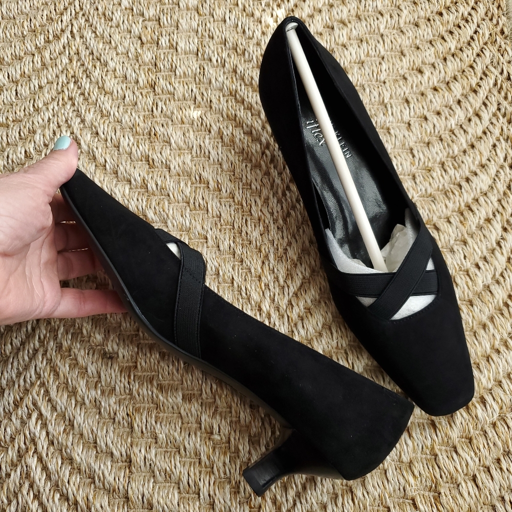 Anne Klein Women's Akvanity Black iflex Suede Heeled Shoe Size 7 - Picture 6 of 14